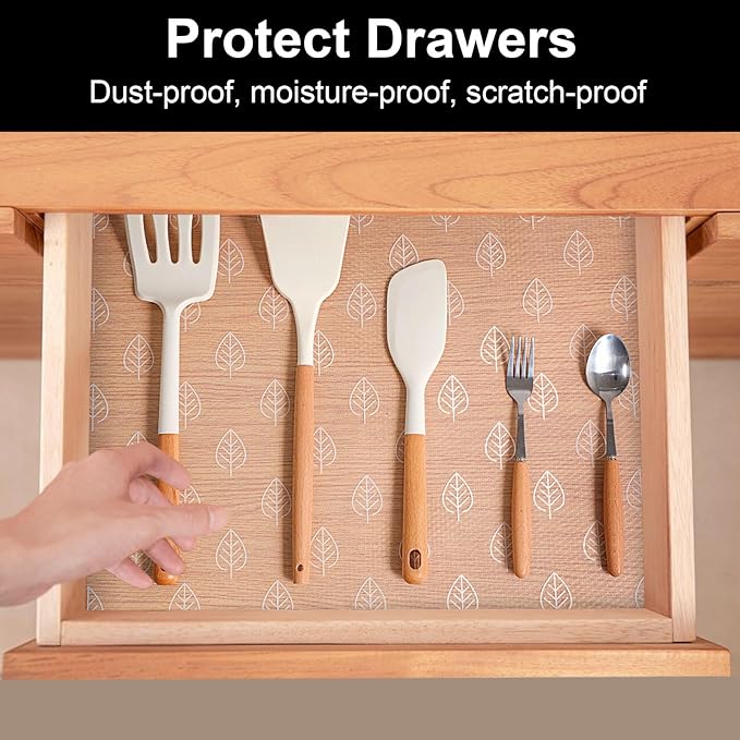 CooyesFridge Liners Shelf Liner for Kitchen Cabinets Refrigerator Liners Waterproof & Oil-Proof Kitchen Cupboard Liner Non Adhesive Drawer Mats EVA Material for Shelves