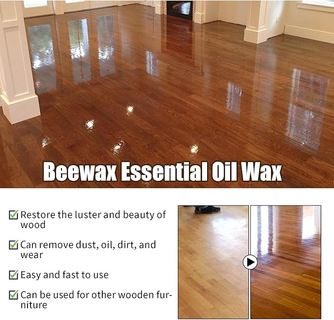 Natural Beeswax Care Spray & Restorer, Beeswax Wood Polish for Floors and Furniture, Natural Micro-Molecular Spray – Multi-Purpose（2 Bottles）