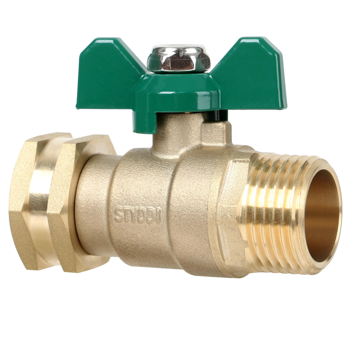 Full Flow Brass Garden Hose Shut Off Valve, Heavy Duty 1-Way No - Image 1