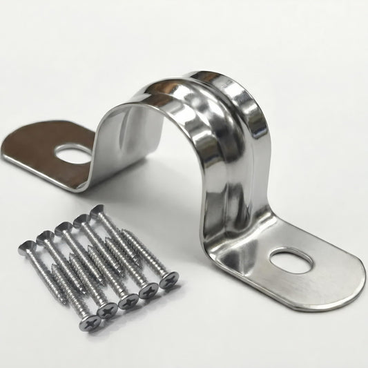 40PCS 1/2 inch Stainless Steel Conduit Clamps, 2 Holes | Hand Tools - Image 1