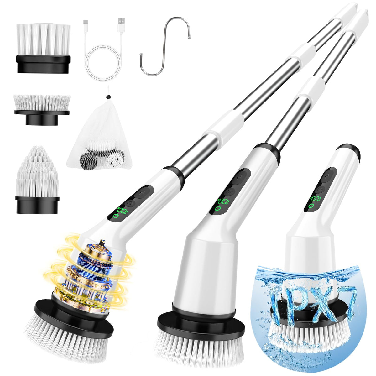 Electric Spin Scrubber for Bathroom, Shower Scrubber - Image 1