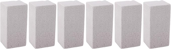 AUNMAS 6PCS Pool Pumice Stones, PVC Blocks for Hard Water Scale Calcium Deposits, with Long Lasting Performance, for Kitchen Sink Toilet Bowl Bathtub Shower Tile (L)