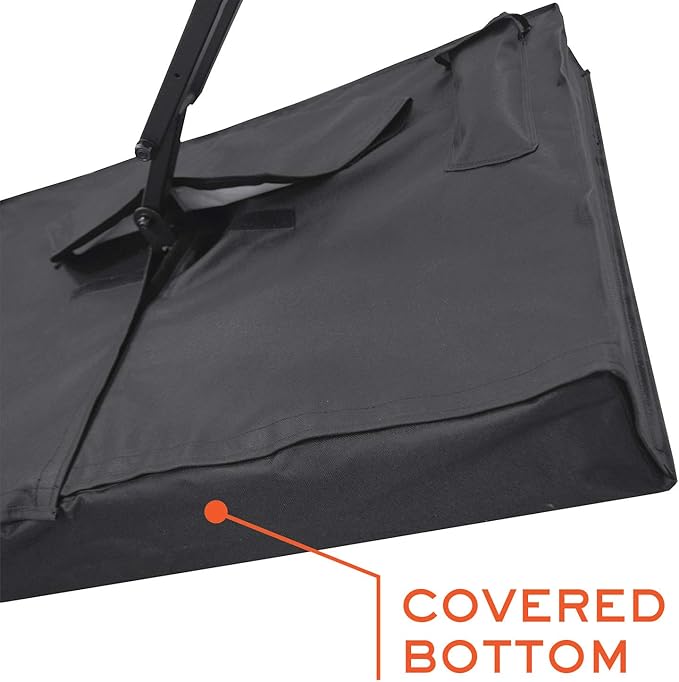 Outdoor TV Cover 86-90 inch - WITH FRONT FLAP - Weatherproof, Waterproof protection, Soft Interior, With Bottom cover - Black