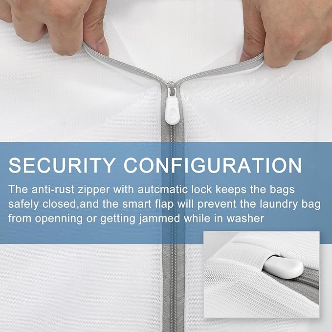 Muchfun 3Pcs Durable Fine Mesh Laundry Bags for Delicates 12 x 16 Inches (3 Medium)