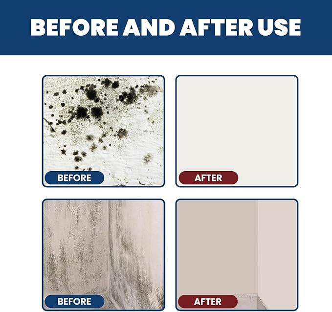 Mould Cleaner Spray Powerful Foam Cleaning Spray, Multi-Surface Fast-Acting Stain Remover for Kitchen, Bathroom, Wall and Tile Cleaning, No Scrubbing Required (2)
