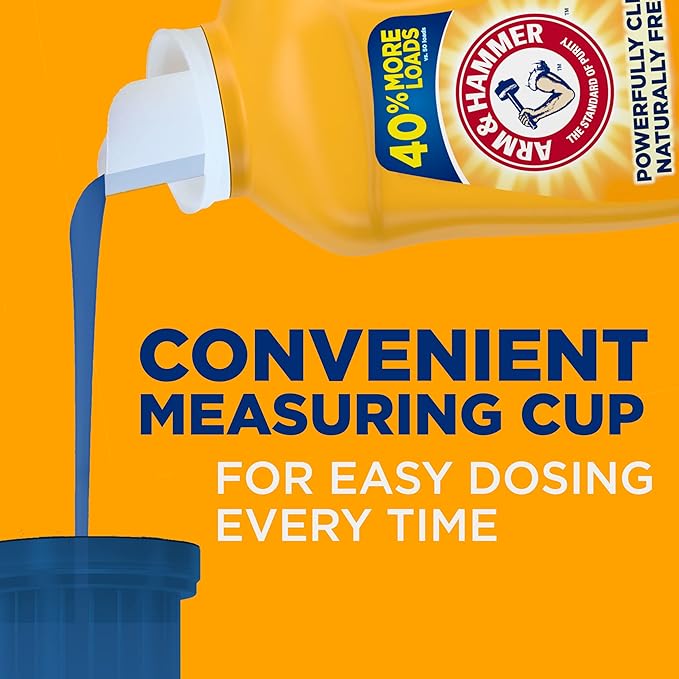 Arm & Hammer Liquid Laundry Detergent, Clean Burst | 105 Loads | 105 fl oz | Pack of 2