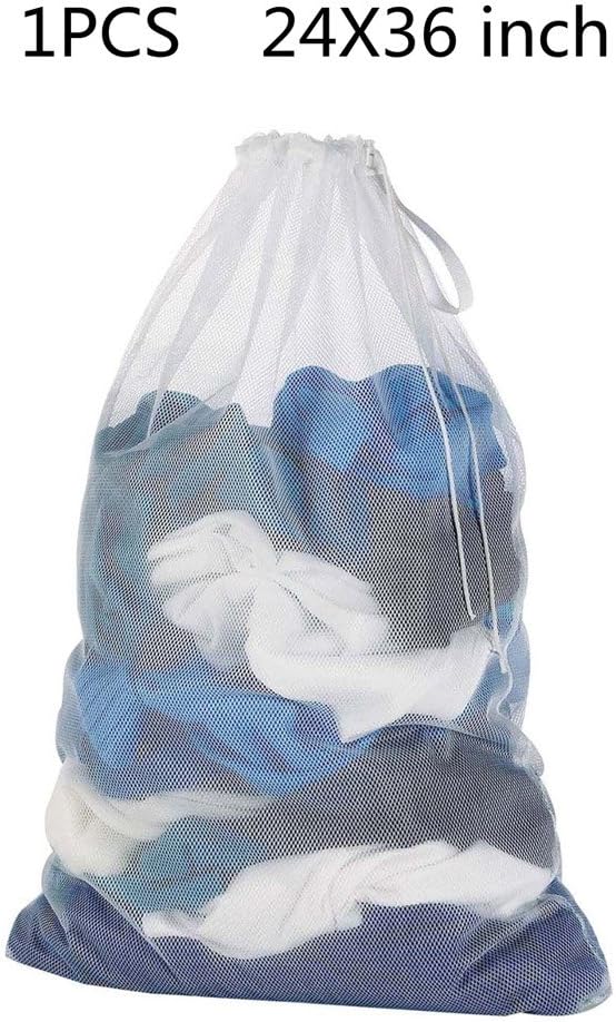 Large Mesh Drawstring Travel Laundry Bag Durable,Reusable,Foldable,Heavy Duty Storage Hanging Apartment Commercial Wash Bags Delicates Clothes,Dirty Garment,Blouse