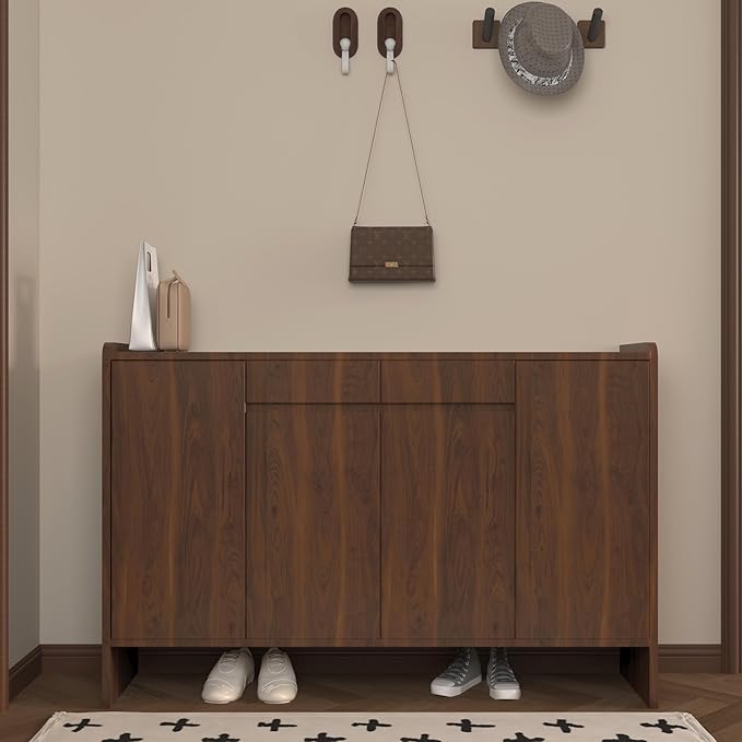 BOMENG Walnut Wood Contact Paper 16x197 inch Dark Brown Wood Wallpaper Peel and Stick Waterproof Removable Faux Wood Grain Vinyl Wrap Vintage Countertop Paper for Drawer Liner Cabinets Walls Desk