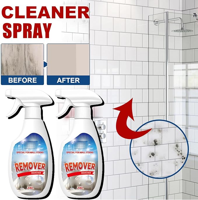Highly Effective Removal Spray,Multi-Functional Cleaner,Wall Foaming Cleaning Sprayer For Painted Wall,Multi-Surface Cleaning Solution For Tile, Grout, Concrete, Fabric,Bathrooms, Kitchens (2pcs)