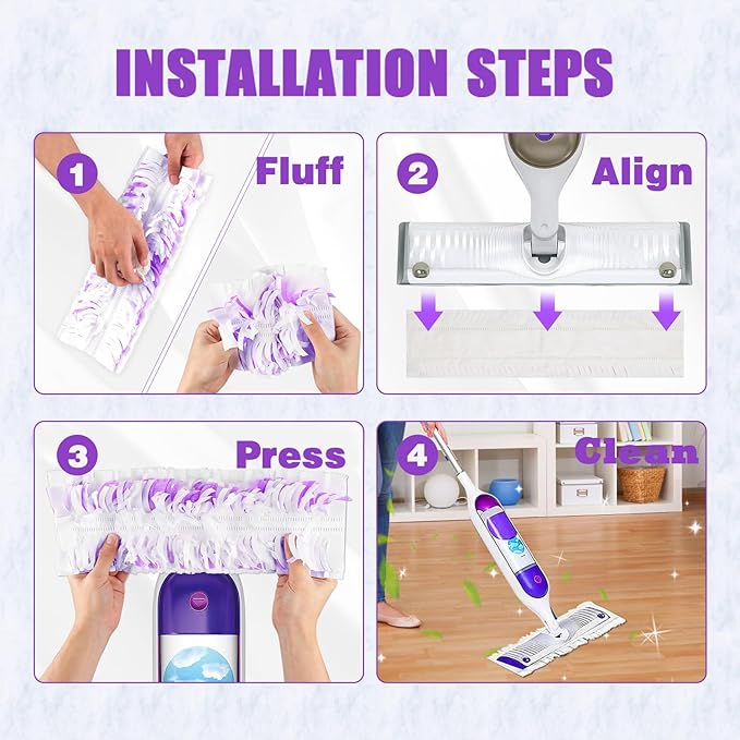 18 Pack Disposable Power Mop Refills for Swiffer Power Mop - 5X Cleaning Power Mop Pads for All Multi-Surface Hardwood Floor Cleaning, 12 Layers Thickened Durable | Super Absorbent | Unscented