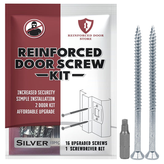 Reinforced Door Screw Kit for Strike Plates, Deadbolt Plates - Image 1