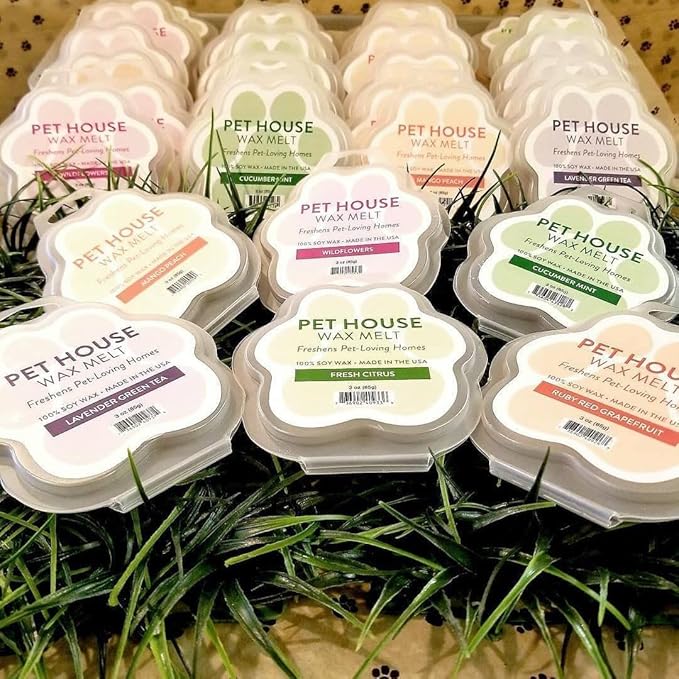 One Fur All Pet House Spring and Summer Wax Melts for Pet Odor, Natural, Plant Based Soy Wax Melts, Long Lasting Fragrance for Fresh Smelling Homes, Pina Colada