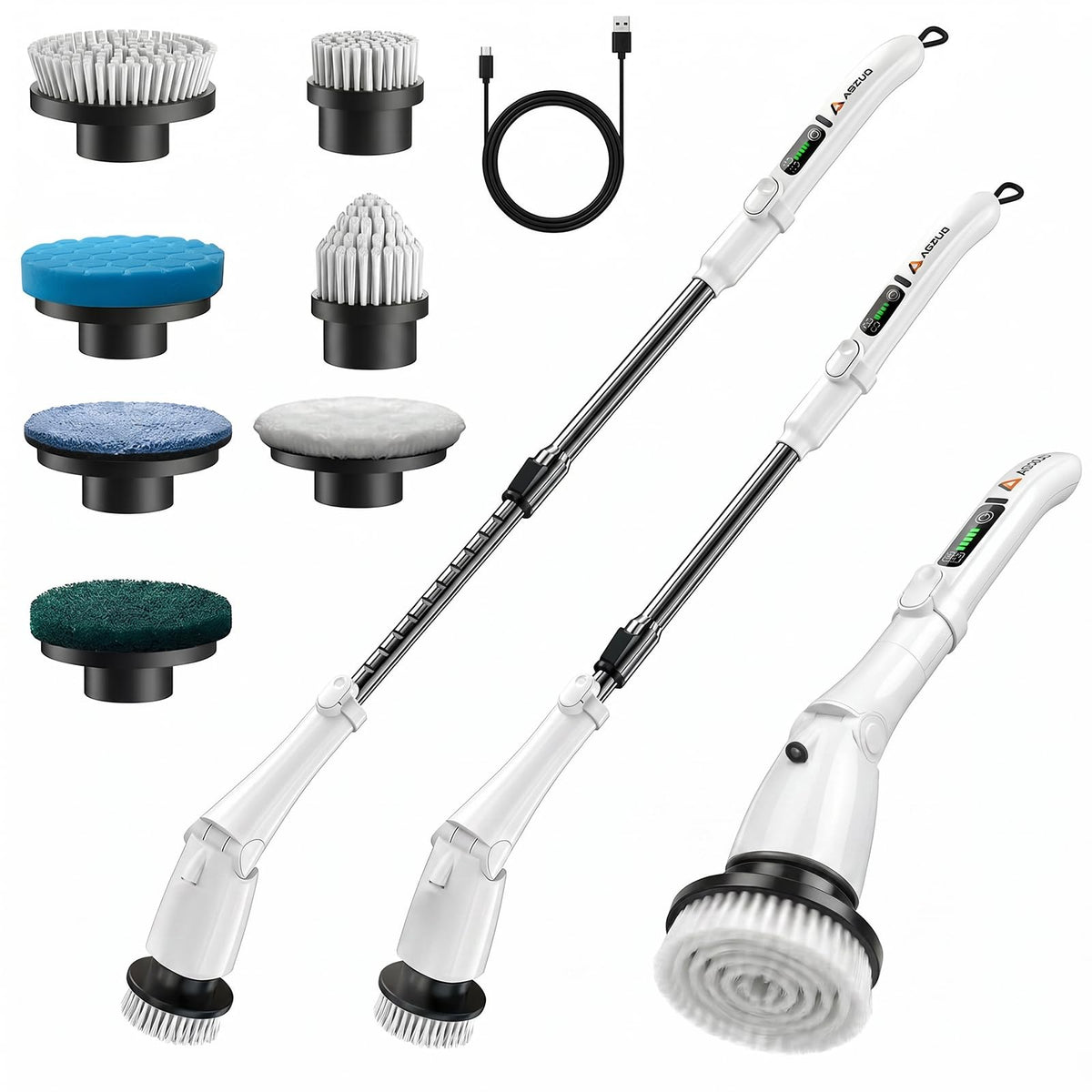 Cordless Electric Spin Scrubber with Extendable Long Handle - Image 1