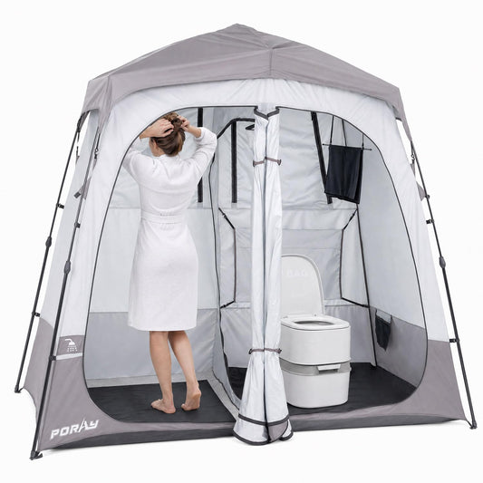 Porayhut Portable Camping Shower Tent Deluxe Changing Room - Image 1