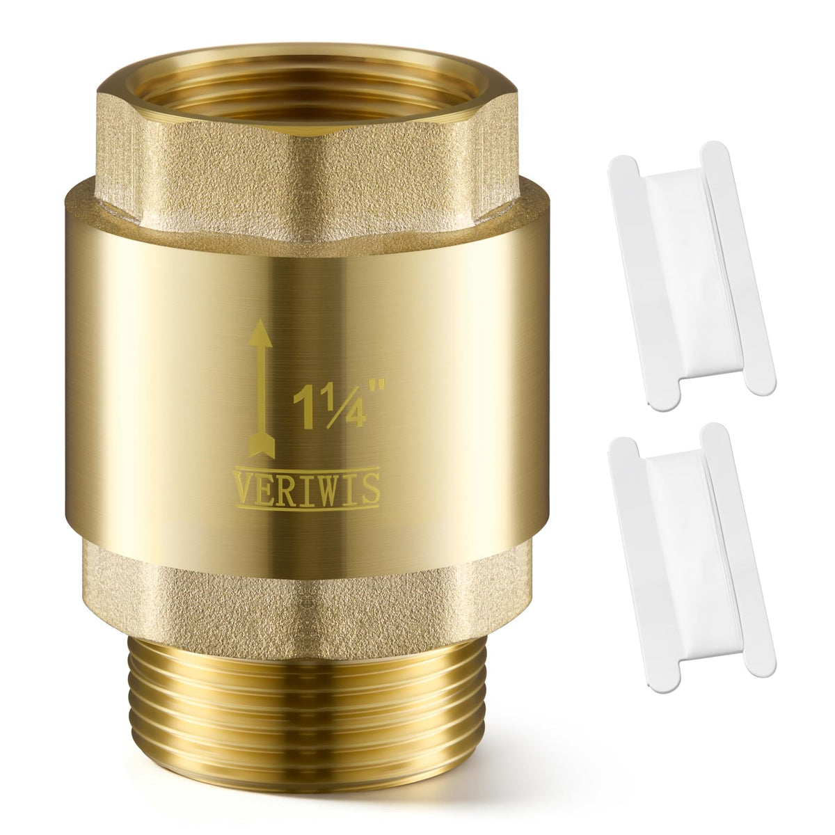 1-1/4" Brass Check Valve for Submersible Well Pump - Image 1