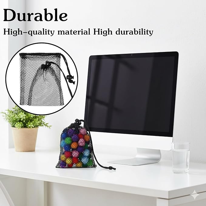 10pcs Small Mesh Bags Drawstring, Black Mesh Bags Drawstring, 4" X 5.7"Mini Nylon Net Bag with Cord Lock for Travel Laundry Stuff Organizing Storage Bag