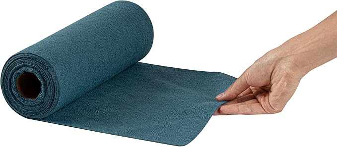 Restaurantware-Clean Tek Professional 11.8 x 11.8 Inch Microfiber Towel Rolls, 300 Reusable Towel Rolls - Tear Away, Perforated, Teal Microfiber Cleaning Roll, For All The Cleaning Tasks