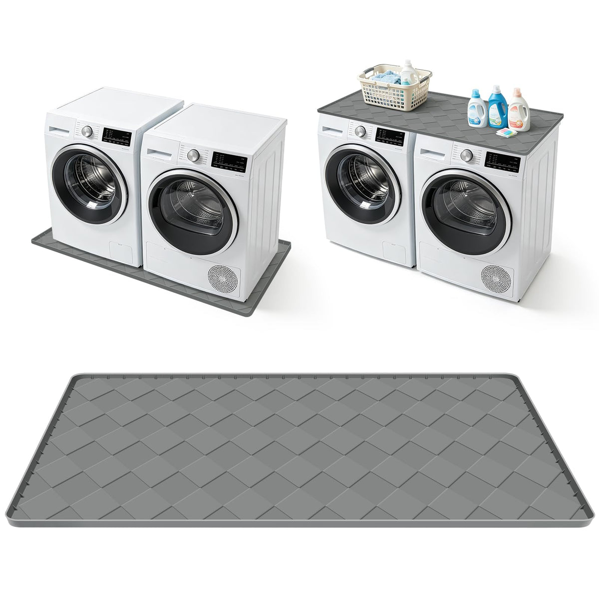 Silicone Washing Machine Pan, 33"x60" Drain Tray for Floor - Image 1