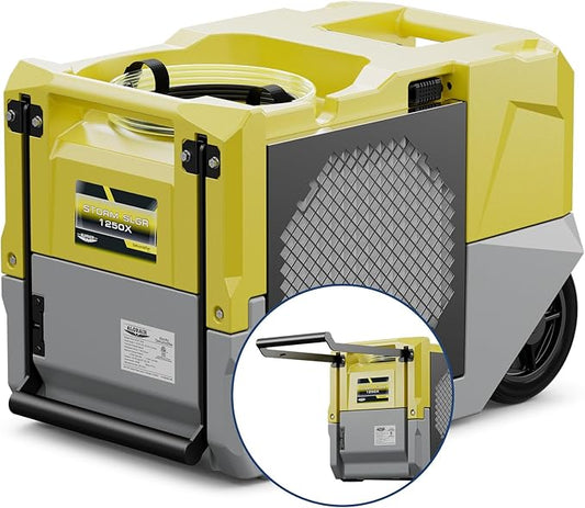 ALORAIR 264 PPD LGR Commercial Dehumidifier High Performance Industrial Dehumidifier with Pump, Compact, Portable Industrial dehumidifier for Water Damage Restoration, Yellow