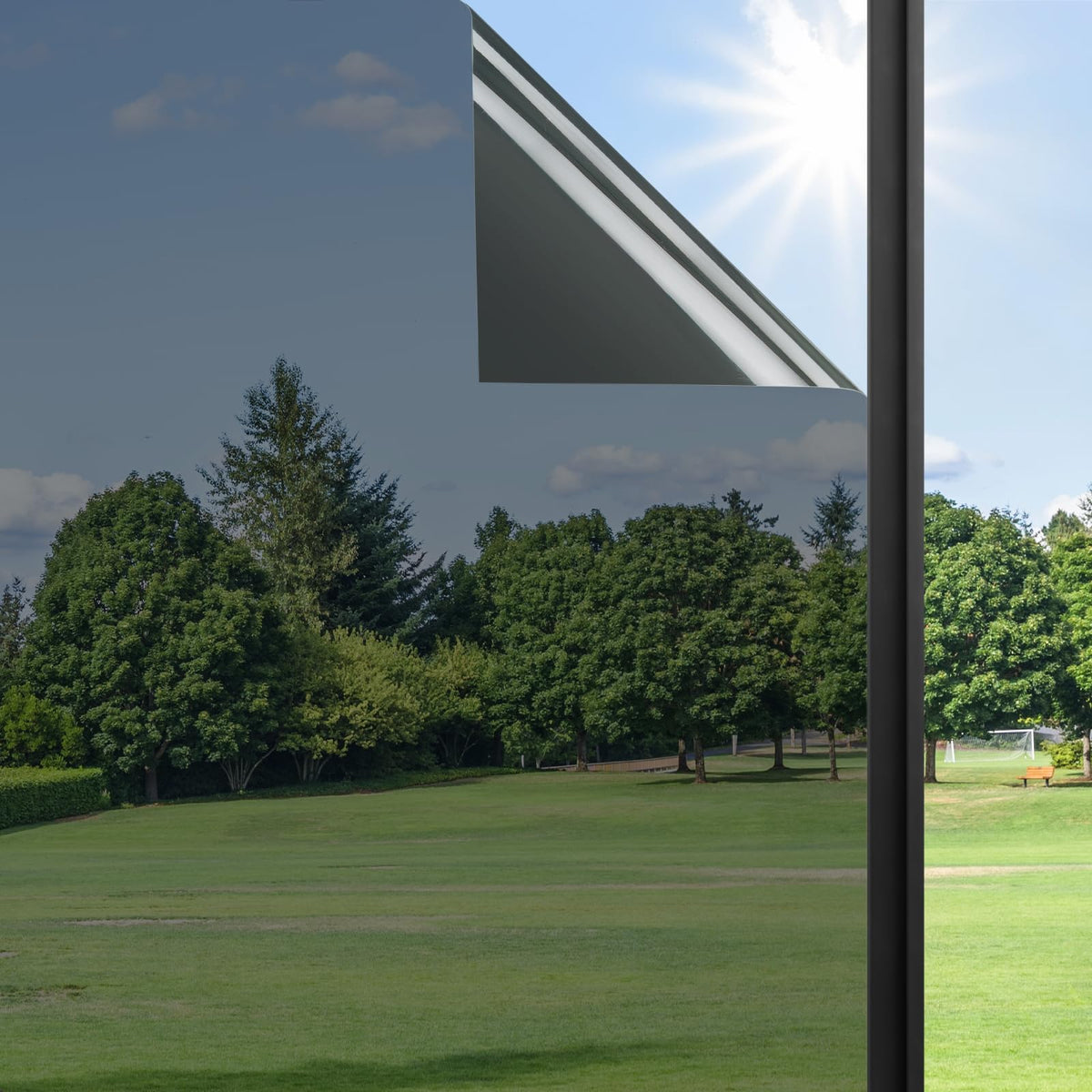 Haton One Way Window Privacy Film for Home, Black 17.5" x 78.7" - Image 1