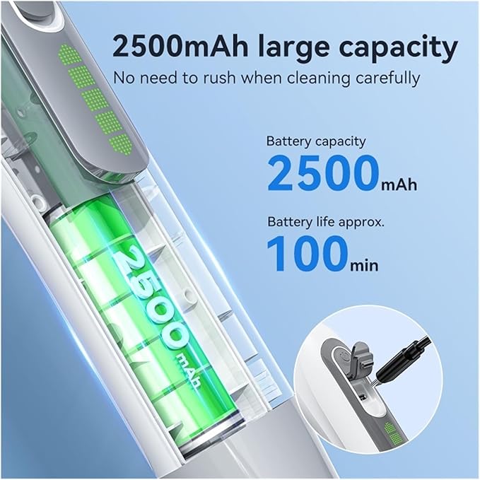 Electric Cleaning Brush Cordless Handheld Shower Scrubber Spin Cleaner Multifunctional Cleaner with 7PCS Heads Bathroom Kitchen(Black and White)
