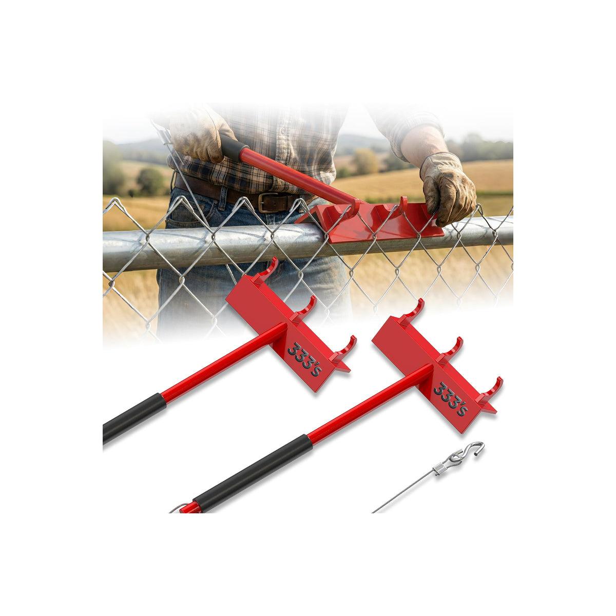 333'S Chain Link Fence Puller Set (2PCS) – Heavy-Duty | Home Repair - Image 1