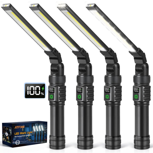 4Pack Magnetic Rechargeable LED Work Light/Flashlight - Image 1
