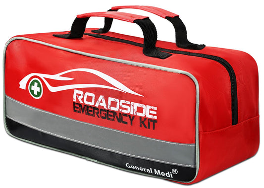 General Medi 127-Pieces Roadside Car Emergency Kit Include - Image 1