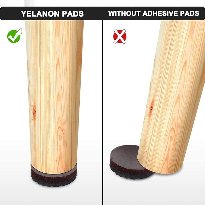 Yelanon Non Slip Furniture Pads -24 pcs 2’’ Grippers Hardwood Floors, Non Skid for Furniture Legs,Self Adhesive Rubber Furniture Feet, Anti Slide Furniture Floors Protectors for Keep Couch Stoppers
