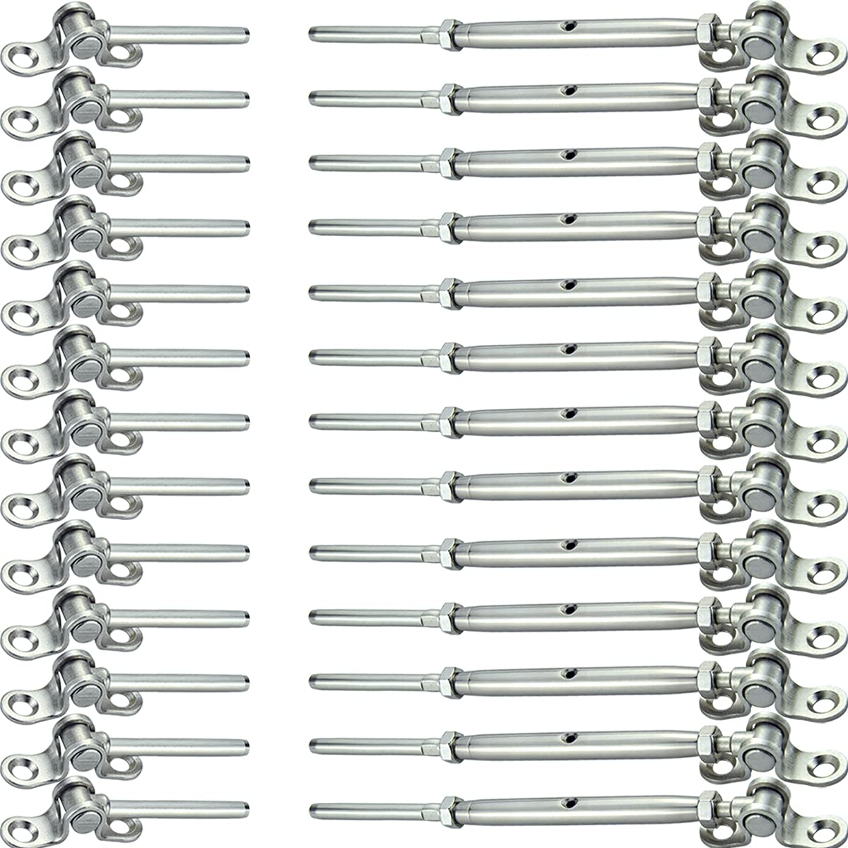 Cable Railing Hardware, 30 Pairs Stainless Steel Cable - Image 1