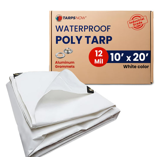 Tarps Now 10x20 Feet Heavy Duty Waterproof Tarp | 12 MIL - Image 1