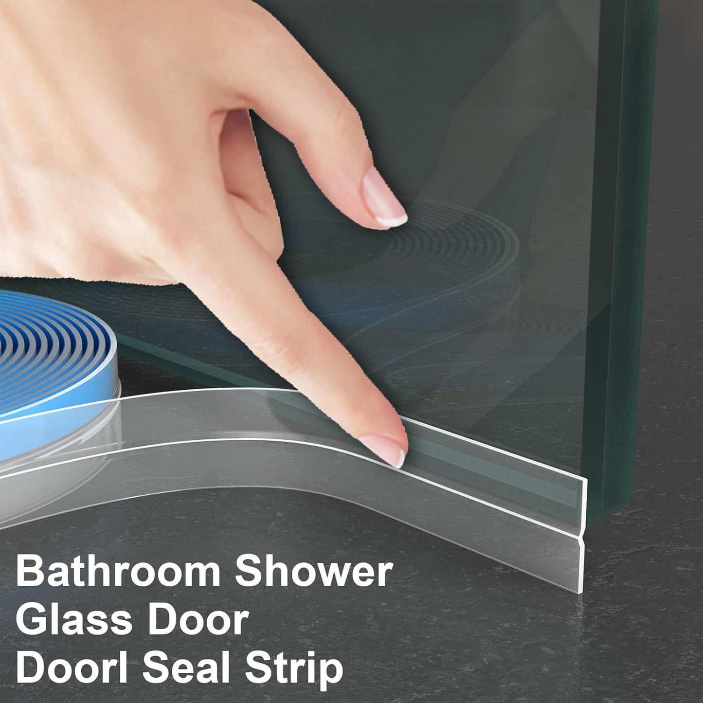 Weather Stripping Door Seal Strip 20 Ft — Clear Silicone Gap Blocker for Doors, Windows & Showers