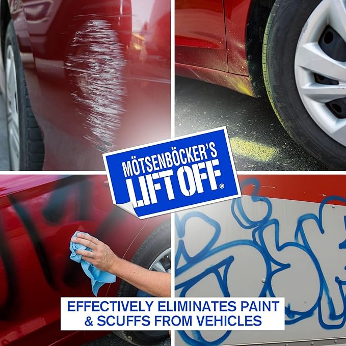 Motsenbocker’s Lift Off 45406-2PK 16-Ounce Paint Scuff and Graffiti Remover Easily Removes Paint Scuffs, Spray Paint, Acrylic from Multiple Surfaces Vehicles, Brick, Boats, Concrete, Pack of 2 , white