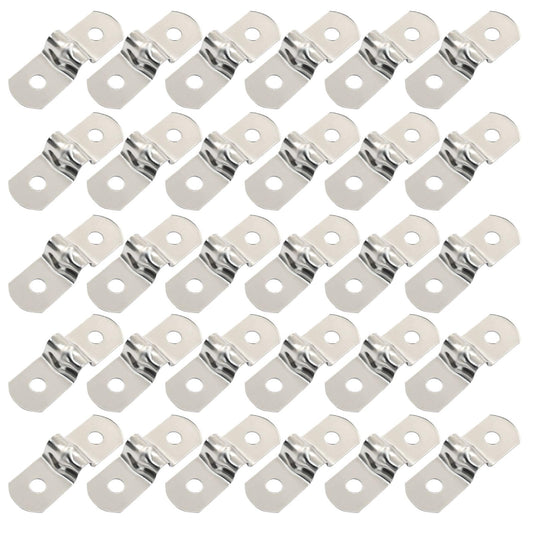 30 Pcs 1/4 Inch Two-Hole U Pipe Clamp Strap, M5 Stainless Steel - Image 1