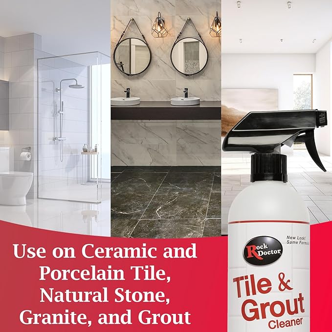 Rock Doctor Natural Tile and Grout Cleaner, Remove Stains Dirt, Oil, and Soap Scum, Heavy Duty Non-Abrasive Tile Cleaner, Natural Formula, 1 Pack