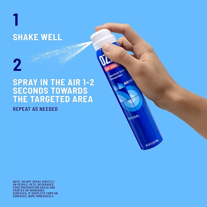 Ozium 3.5oz Air Sanitizer Spray & Odor Eliminator for Homes, Cars, Offices and More, New Car Smell, (Pack of 2)