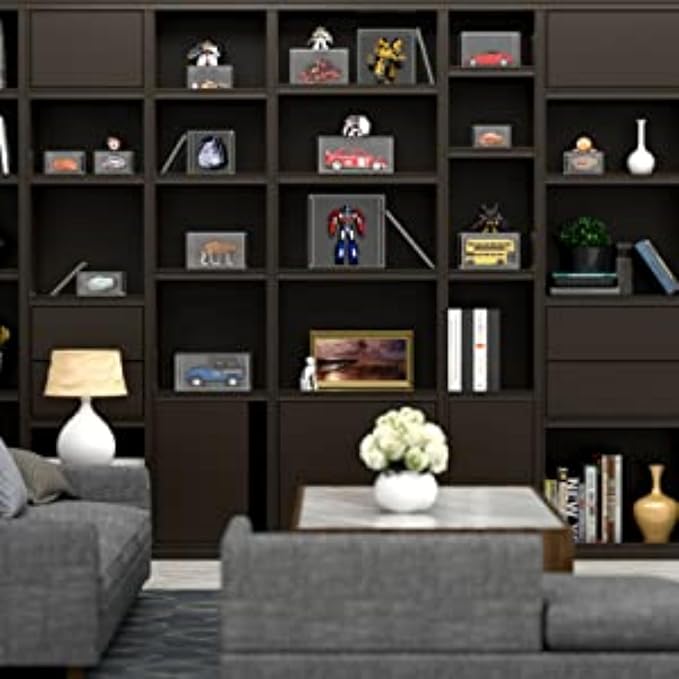 KissYou Acrylic Box with Lid, 12 Pack Small Clear Square Cube Containers with Lid for Wedding Easter Party Cake,Candy Box