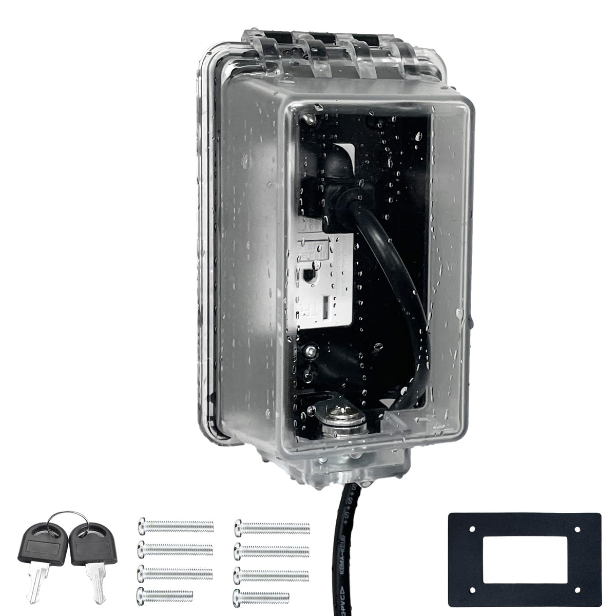 Universal Weatherproof Electrical Outlet Cover with Lock, Baby - Image 1