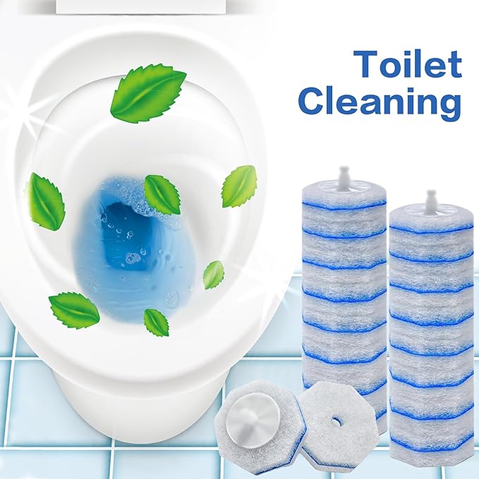 2X Cleaning Power Upgrade Formula Toilet Wand Refills, Fits for Clorox Wand, 30 Count Disposable Toilet Bowl Wand Refills - No Falling Apart, Fits Most Brand Toilet Brushes for Bathroom Cleaning