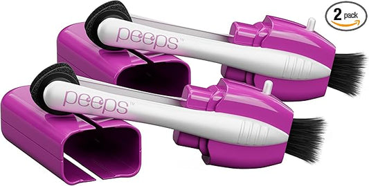 CarbonKlean Peeps Eyeglass Lens Cleaner - Efficient and Durable Carbon Microfiber Technology - Exclusively Used by NASA - 500 Uses (Purple, 2 Pack)