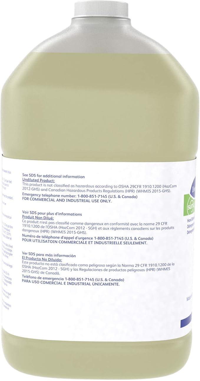 Diversey 957229280 SUMA Light Hand Dishwashing Detergent, Dish Soap Cuts Grease with Citrus Scent, Concentrate, 1-Gallon