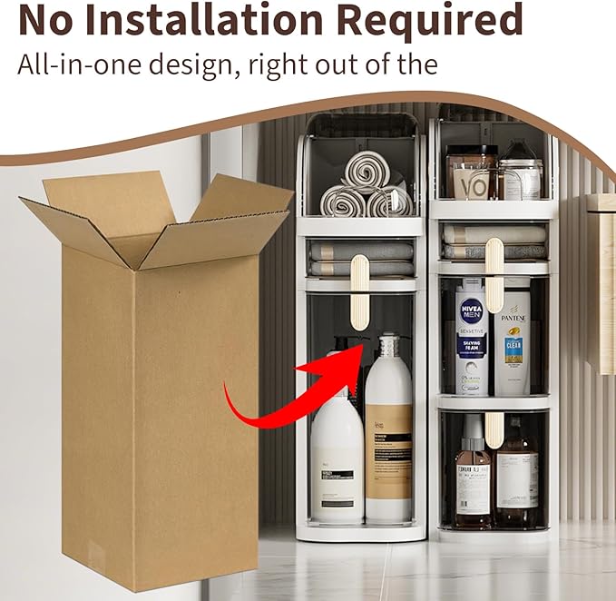 Ultra-Thin Bathroom Storage Cabinet with Wheels - 2-Tier Slim Narrow Organizer for Small Spaces, Transparent Drawers, Waterproof & Sturdy ABS+PP, No Assembly Needed for Bath, Bedroom, Kitchen