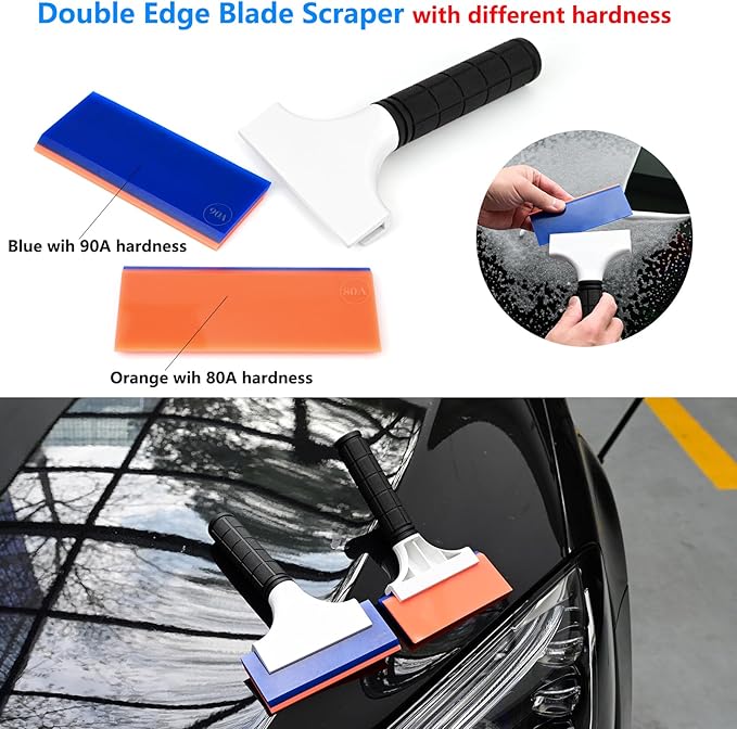EHDIS Flexible 8-Inch Silicone Squeegee Window Tint Tool Auto Water Blade, Shower Squeegee for Car Windshield, Glass, Tiles, Smooth Surfaces
