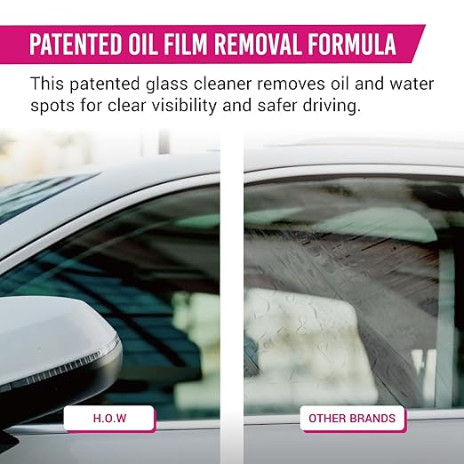 H.O.W Shine Series Lustrous Glass Cleaner｜Streak-Free Window Washer Spray｜Tint-Safe & Ammonia-Free｜Windshield Wiper Fluid & Oil Film Remover｜for Car Windows, Shower Doors, Mirrors, and More (16 oz)