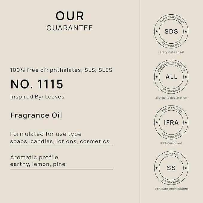 VINEVIDA [16oz] Leaves Fragrance Oil for Candle Making Scents Soap Making, Perfume Oils, Soy Candles, Home Diffusers, Bath Scent Bomb Linen Spray, Lotions, Car Freshies, (ARTS-FOBP-LEA-VES-16)