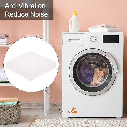 HARFINGTON 2pcs Anti Vibration Pads 2" x 2" x 0.59" Silicone Rubber Vibration Isolation Pads Damping Furniture Pads Mat Block for Washing Machine Dryer Air Conditioner Compressor Treadmill