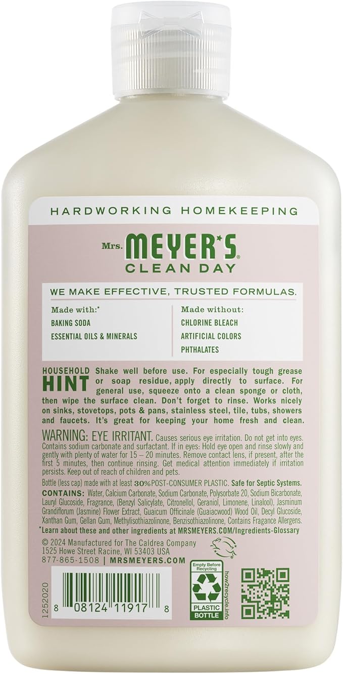 Baking Soda Cream Cleaner, Cuts Grease, Scratch-Free Polish, Apple Blossom Scent, 16 Fl Oz