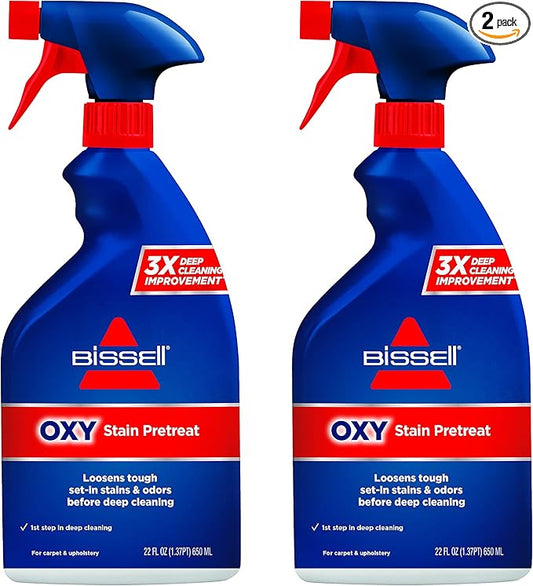 BISSELL Tough Oxy Stain Pretreat Formula, 22 Fl Oz, Pack of 2
