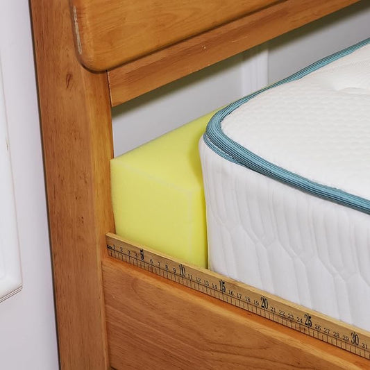 Bed Gap Filler, High Density Foam Mattress Extender for Headboard/Wall Gaps,2-Meter Extra Long Cut-to-Fit Yellow Foam Sponge Strip (78''x4''x4'')