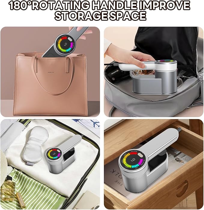 Travel Steamer Mini Iron for Clothes, Portable Garment Steamer-6 Intelligent Ironing Modes, Handheld Clothes Steamer Small Size, Foldable Clothing Wrinkles Remover, Compact Travel Steamer for Home